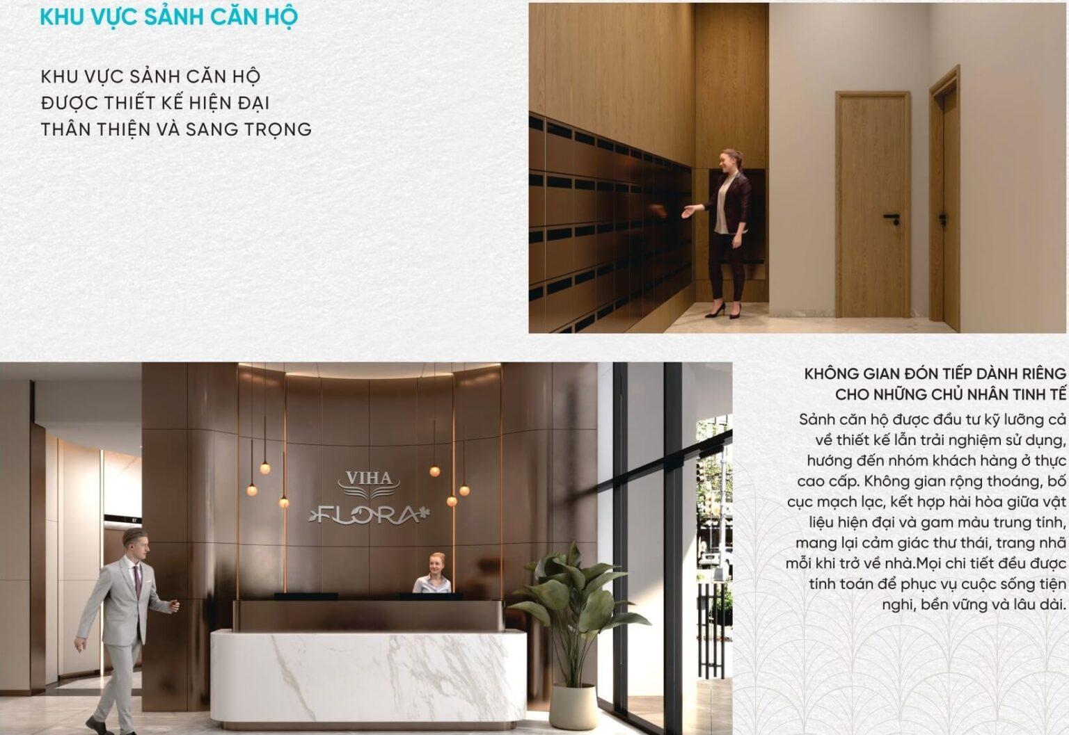 tiện ích chung cư viha flora hồng hà eco city sảnh chờ